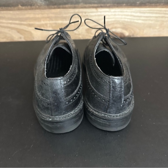 Sears Vintage Easy Flex Mens Brogue Wingtip Shoes Black Made In USA Size‎ 9.5 D main image 9